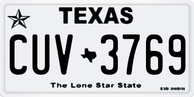 TX license plate CUV3769