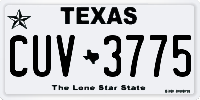 TX license plate CUV3775