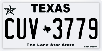 TX license plate CUV3779