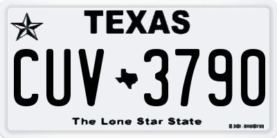 TX license plate CUV3790