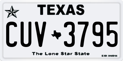 TX license plate CUV3795