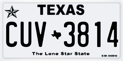 TX license plate CUV3814