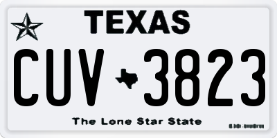 TX license plate CUV3823