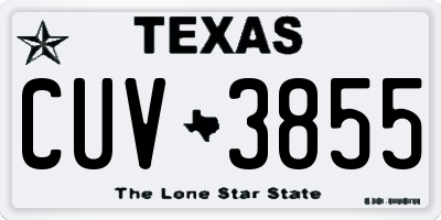 TX license plate CUV3855
