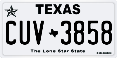 TX license plate CUV3858