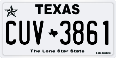 TX license plate CUV3861