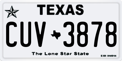 TX license plate CUV3878