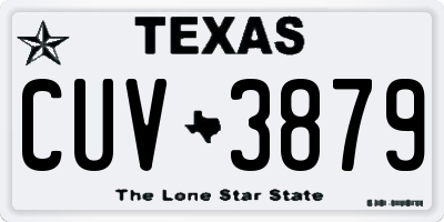 TX license plate CUV3879