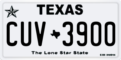 TX license plate CUV3900