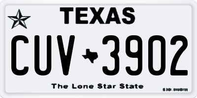 TX license plate CUV3902