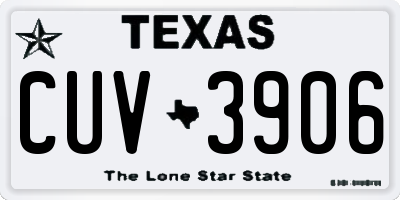 TX license plate CUV3906