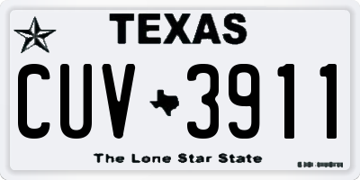 TX license plate CUV3911