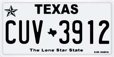 TX license plate CUV3912