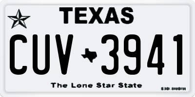 TX license plate CUV3941