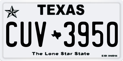 TX license plate CUV3950