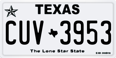 TX license plate CUV3953