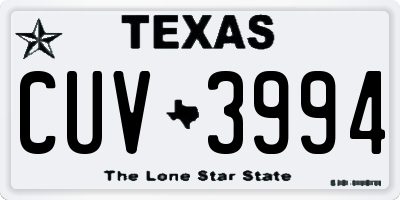 TX license plate CUV3994