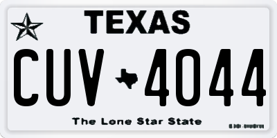 TX license plate CUV4044