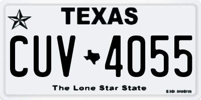 TX license plate CUV4055