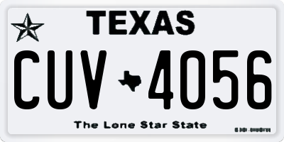 TX license plate CUV4056