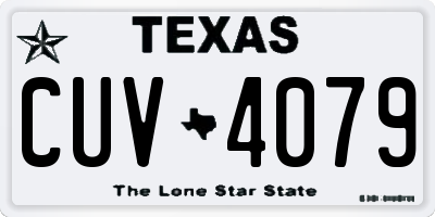 TX license plate CUV4079