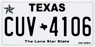 TX license plate CUV4106