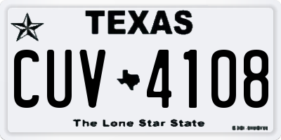TX license plate CUV4108