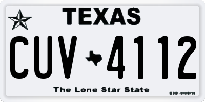 TX license plate CUV4112