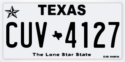 TX license plate CUV4127