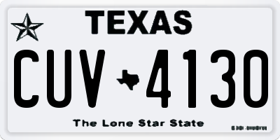 TX license plate CUV4130