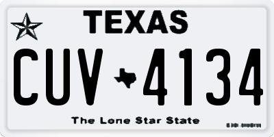 TX license plate CUV4134