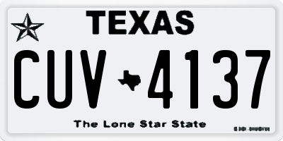 TX license plate CUV4137