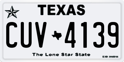 TX license plate CUV4139