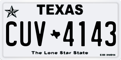 TX license plate CUV4143
