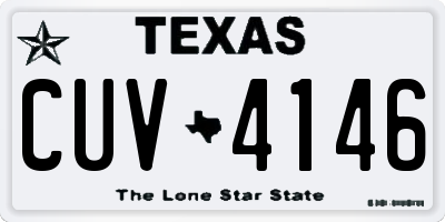 TX license plate CUV4146