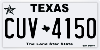 TX license plate CUV4150