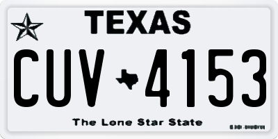 TX license plate CUV4153