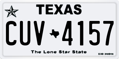 TX license plate CUV4157
