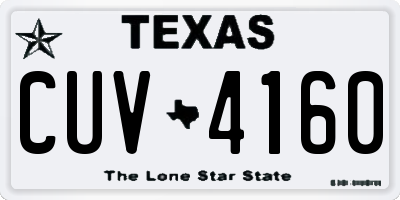 TX license plate CUV4160