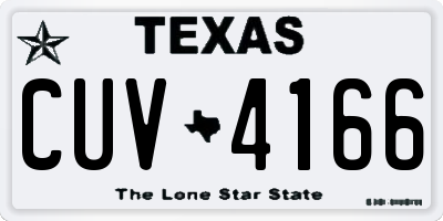 TX license plate CUV4166