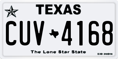 TX license plate CUV4168