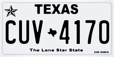 TX license plate CUV4170