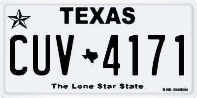 TX license plate CUV4171