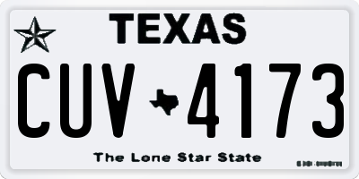 TX license plate CUV4173