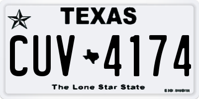 TX license plate CUV4174