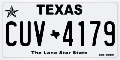 TX license plate CUV4179