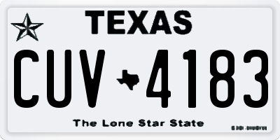 TX license plate CUV4183