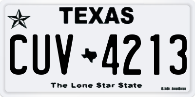 TX license plate CUV4213