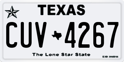 TX license plate CUV4267