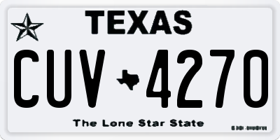 TX license plate CUV4270